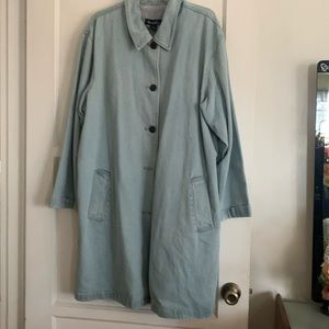 Light blue denim jeans coat